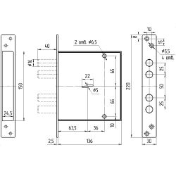 Замок врезной МЕТТЭМ ЗВ8 165.0.0, 4 кл. (ключ 60 мм) /39107/