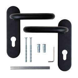 Ручки на планке APECS HP-72-1303-INOX/304 BLM черный (for 1700A, 1900A)