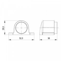 Упор дверной магнитный PUNTO DSM-52 GR-23 графит /43363/
