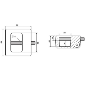 Замок навесной PALLADIUM 603F