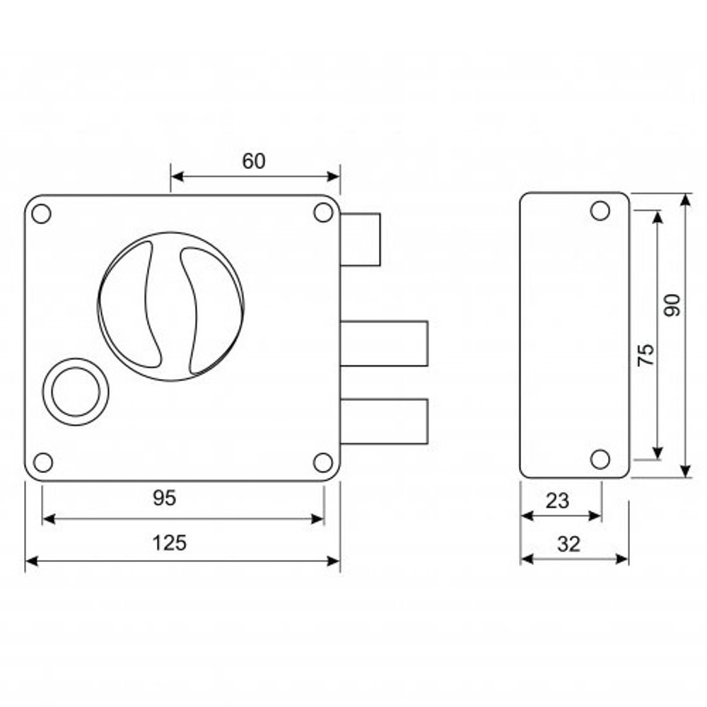 Замок накладной Apecs 9331-C-BN