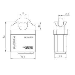 Замок навесной FUARO PL-STORM-3660 4 кл. /57891/