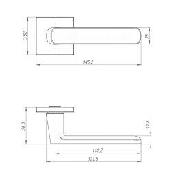 Ручка раздельная AJAX NANO JS SSG-39 сатин.золото /48735/