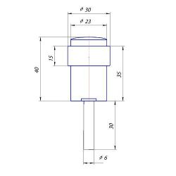 Упор дверной APECS DS-0014 AC медь