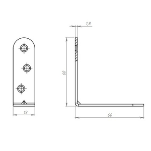 Кронштейн КУНГУР МК 60*60 цинк (1 шт)