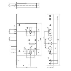 Корпус врезного замка c защёлкой PUNTO MDV30C-816 CP (V30/C) CP хром /45895/
