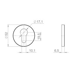 Накладка под цилиндр FUARO ET ZLR SSG-39 сатин.золото /60773/