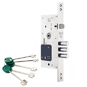 Замок врезной сувальдный KALE KILIT 252/RL (шир.пл. 35мм, ключ 75мм) 5кл.