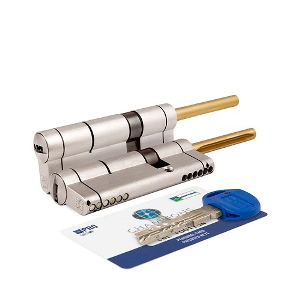 Цилиндровый механизм под вертушку (дл. шток) MOTTURA CP4P463101C5 (77 мм/41+10+26) никель /38731/
