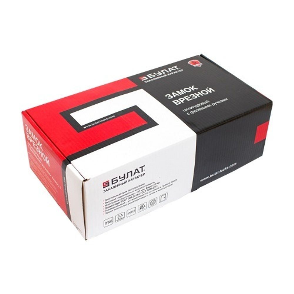 Замок врезной БУЛАТ ЗВ4-3.02.08 ФЕРОНА матовый никель