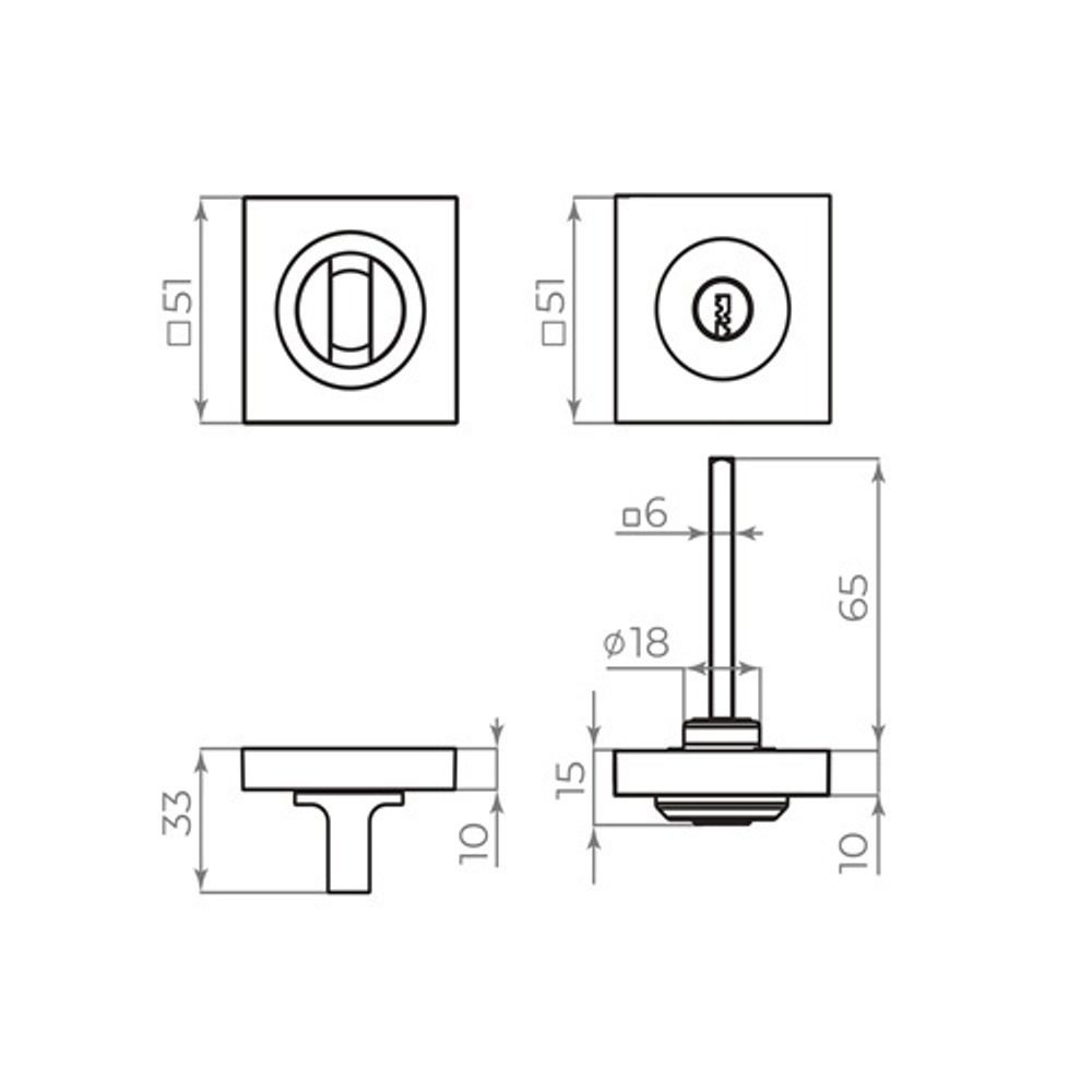 Ручка поворотная с фиксацией ключом AJAX BK6 FIX JK WH-19 белый  /49797/