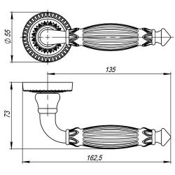 Ручка раздельная ARMADILLO BELLA CL2 GOLD-24 золото 24К /28713/