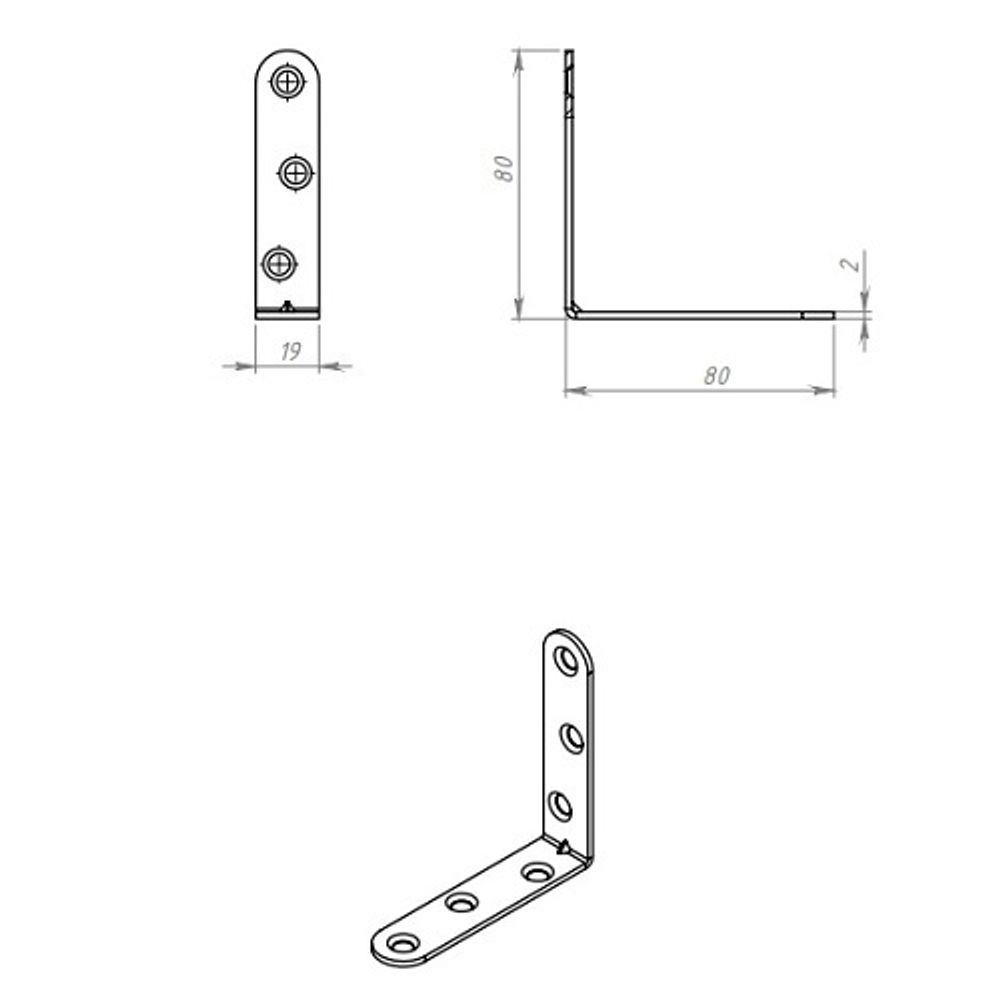Кронштейн КУНГУР МК 80*80 цинк (1 шт)