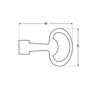 Ключ трехгранный к замку АЛЛЮР 705-1