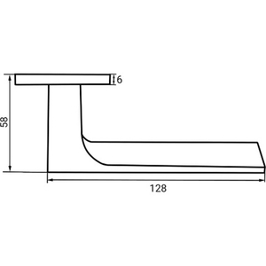 Ручка дверная PUERTO AL 549-03 SN slim (никель матовый)