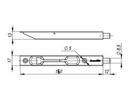 Шпингалет торцевой APECS FB-01-160 AB бронза