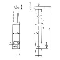 Фиксатор дверной ЭЛТЕХ (упор) фрикционный (белый)