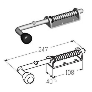 Засов для секционных ворот SB0100 ALUTECH