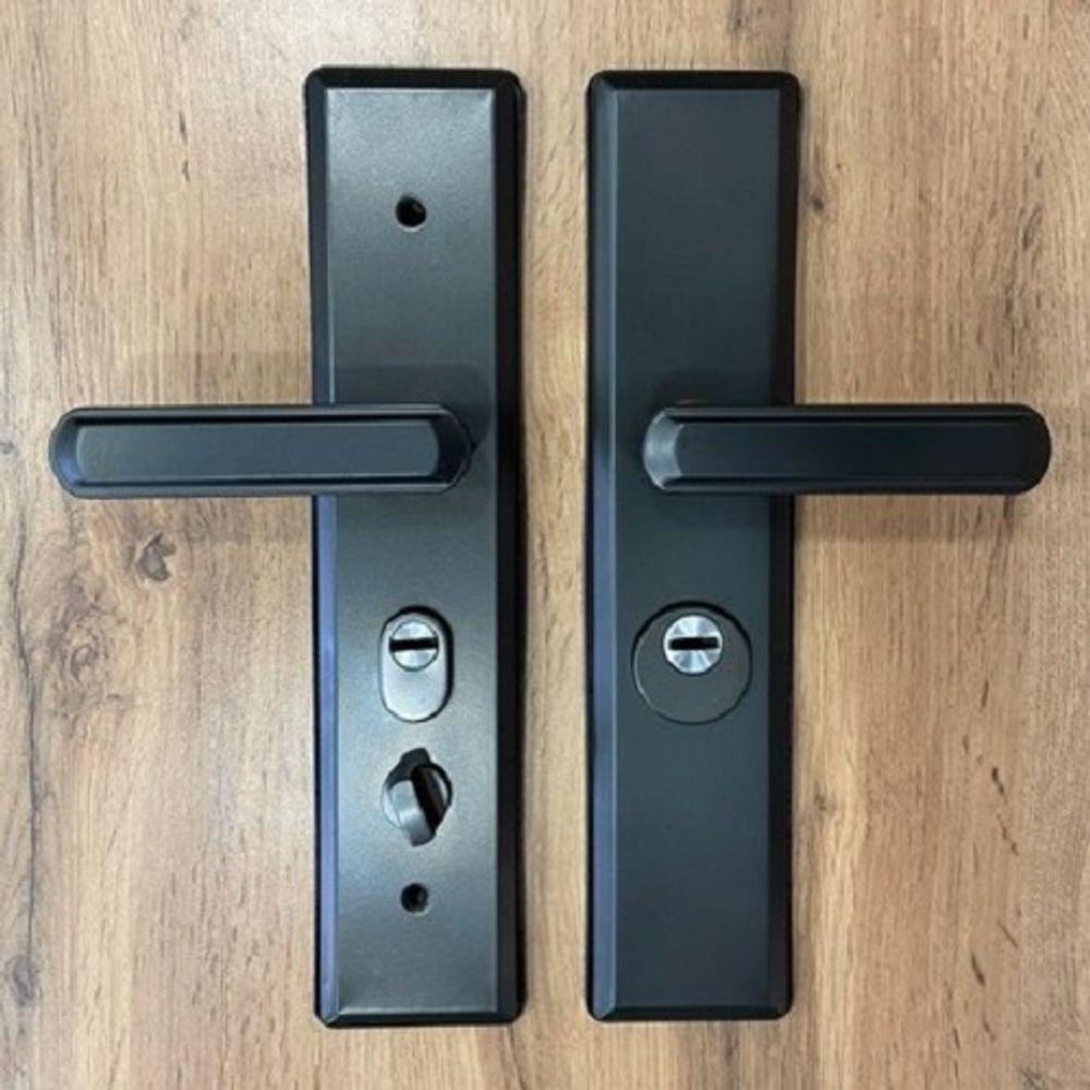 Ручка на китайскую дверь LEKSA 002A-5 графит (универсальная)