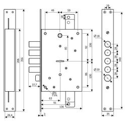 Замок врезной ГАРДИАН ЗВ 21.12 Т (5кл) /10249/