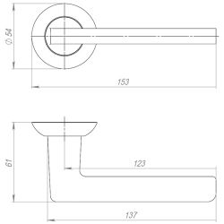 Ручка раздельная AJAX TESTA JR BL-24 черный /62329/