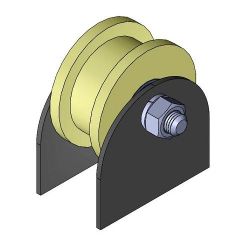 Ролик капролон d-70 под профтрубу на пластинах