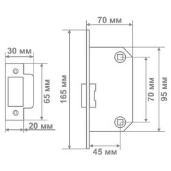 Механизм МЕДИО BAT 7045 square (квадрат) AB бронза