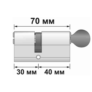 Цилиндровый механизм с вертушкой APECS Premier RT-70 (30/40C)-C NI никель