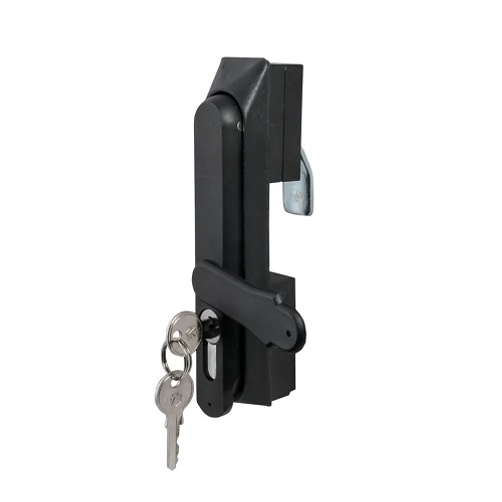 Замок мебельный щитовой MS-1925-1KA/P (ригель изогнутый на 8мм, мастер)