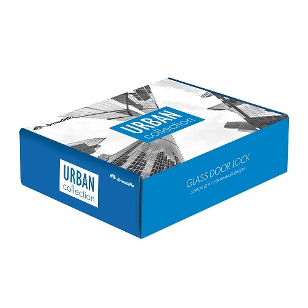 Замок с нажимной ручкой для стеклянной двери ARMADILLO SPACE.GL.LWC AL (алюминий) /57927/