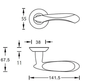 Ручка дверная ARCHIE S010 61II