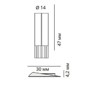 Упор дверной скрытый магнитный VITRUM SPACE Modello2 (Extreza M-72 Magnum) серый