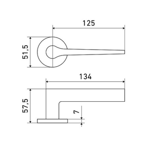 Ручка раздельная АЛЛЮР АРТ АЛЛЕГРА SC мат.хром