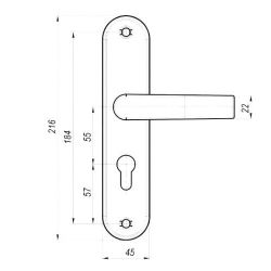 Ручки на планке ПРОСАМ 70096 РФ55-002( к ЗВ4-31/55) /35131/