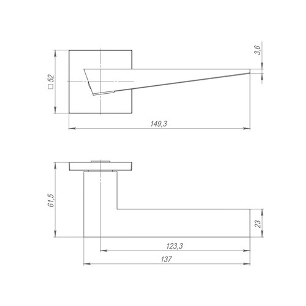 Ручка раздельная AJAX TRIO JS CP-8 хром /48221/