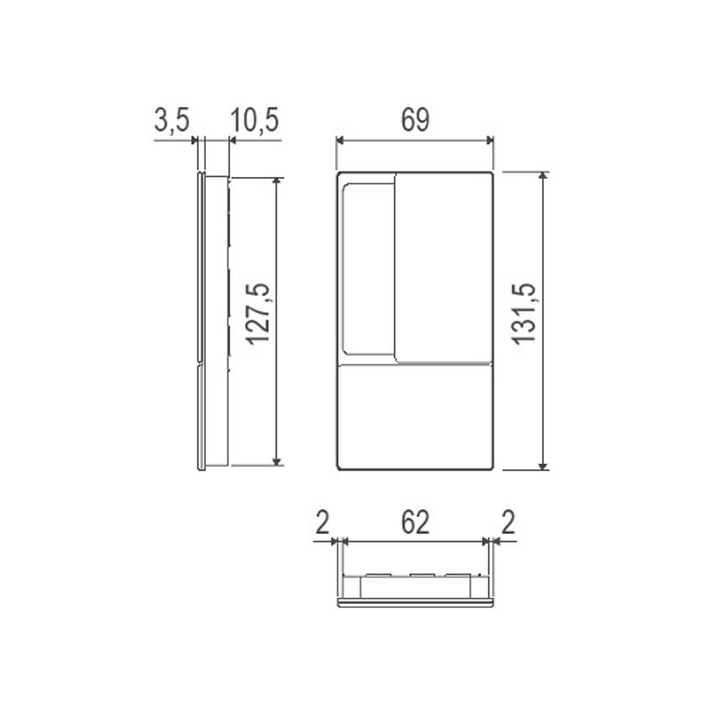 Ручка для раздвижных дверей AGB WAVE под цилиндр B30003.01.32 (мат.хром) /44739/