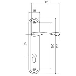 Комплект ручек АЛЛЮР 103-1 85 мм BL матовый черный