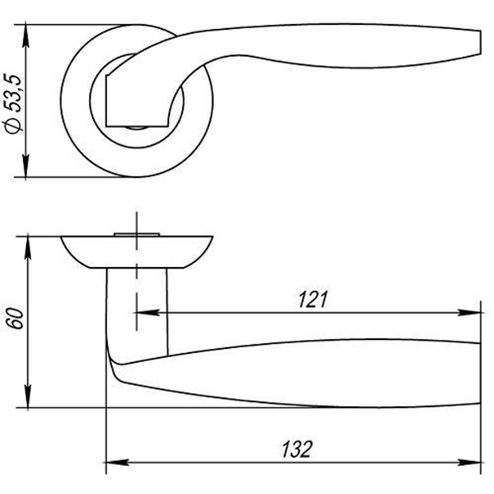 Ручка раздельная PUNTO BOSTON TL CF-17 кофе /33071/