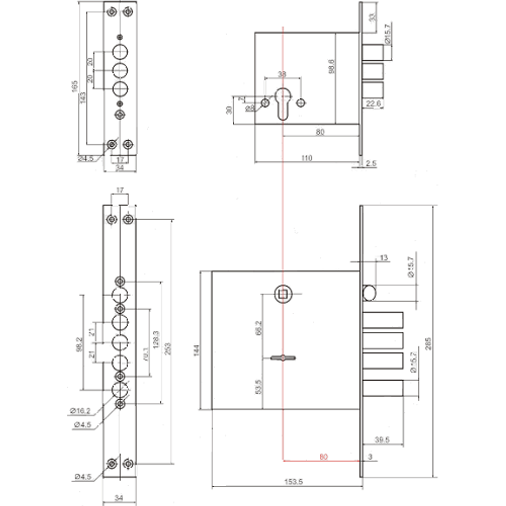 Комплект замков №8 BORDER 60021 (ЗВ1-4М+ЗВ9-8МК4)