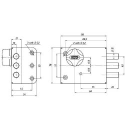 Замок накладной СЕНАТ ЗНС-10-6 5кл.
