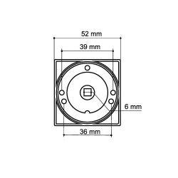 Ручка поворотная ARMADILLO WC-BOLT BK6/SQ-21SN-3 мат.никель /20413/