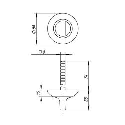 Ручка поворотная FUARO BKW8 AR ABG-6 зеленая бронза /37077/