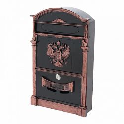 Ящик почтовый АЛЛЮР №4011B "Герб" старая медь