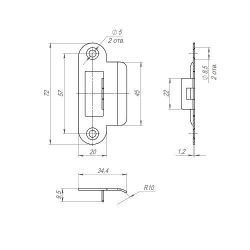 Ответная планка PUNTO SP-F72/R20 SN /41655/