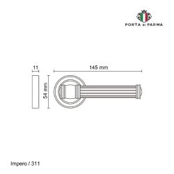 Ручка раздельная PORTA DI PARMA Impero CP хром