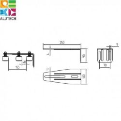 Кронштейн удлиненный (на 2 поддерживающих ролика) SGN.03.718