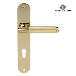 Ручка на планке PORTA DI PARMA Exa Zig CYL PVD золото