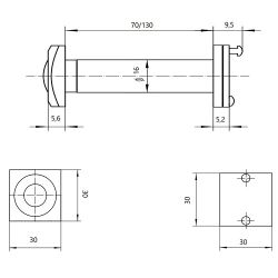 Глазок дверной APECS 1516/70-130 BLM