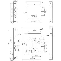 Комплект замков BORDER Standart /76314+78931/  /35027/