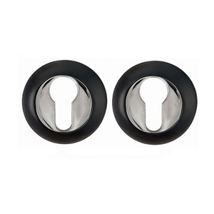 Накладка под цилиндр PUERTO ET AL 08 B/CP (черный/хром блестящий)